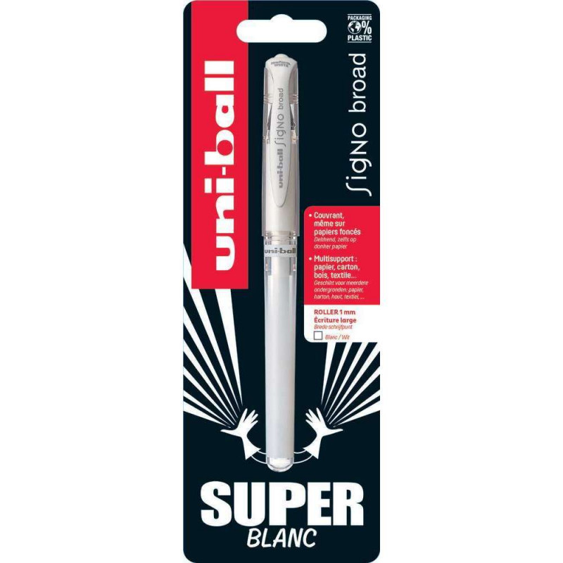 Stylo gel blanc