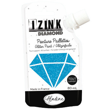 Peinture Izink Diamond bleu caraibe 80ml