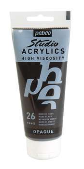 Studio Acrylics : 100ml noir mars