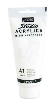 Studio Acrylics : 100ml blanc vif