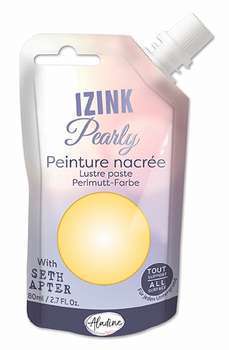 Peinture Izink pearly jaune pastel