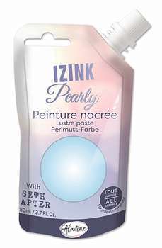 Peinture Izink pearly bleu gris