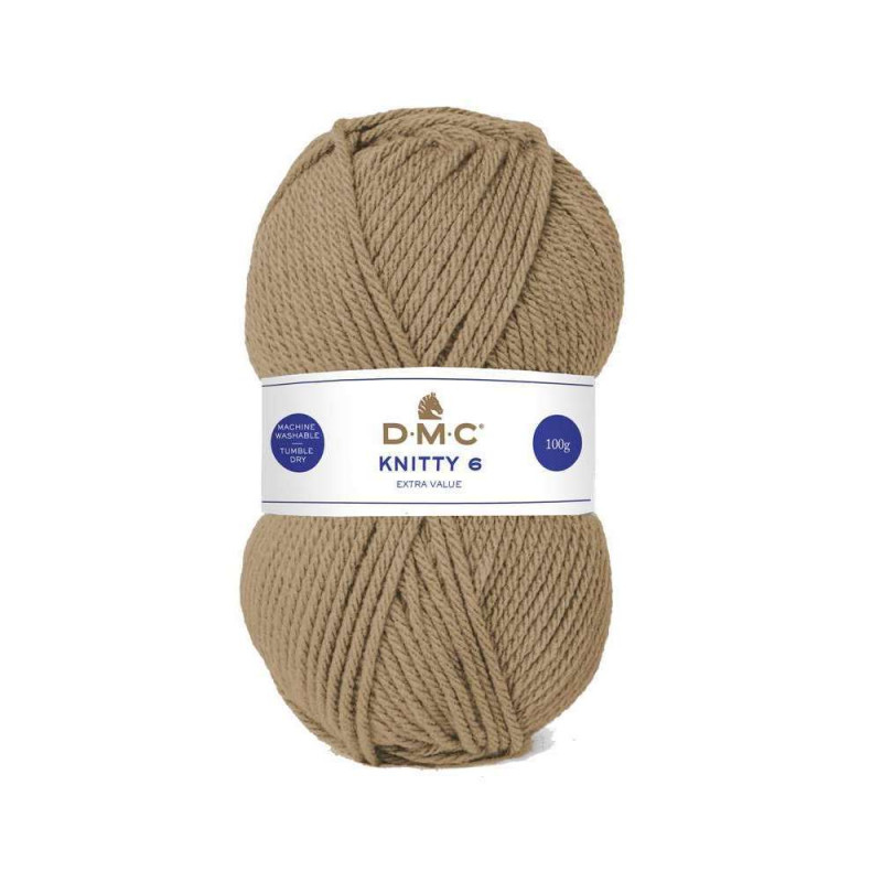 Pelote Knitty 100 % acrylique marron - 100 g