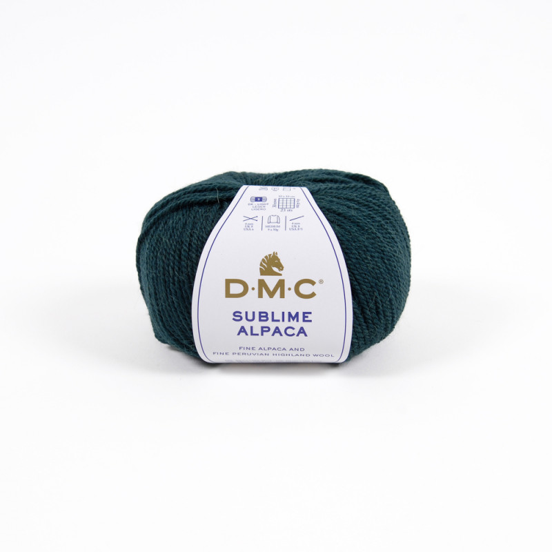 Pelote Sublime Alpaga et laine, coloris vert foncé