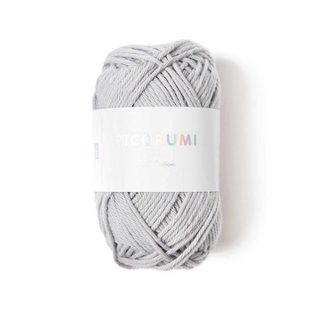 Pelote créative Ricorumi 100 % coton gris argenté