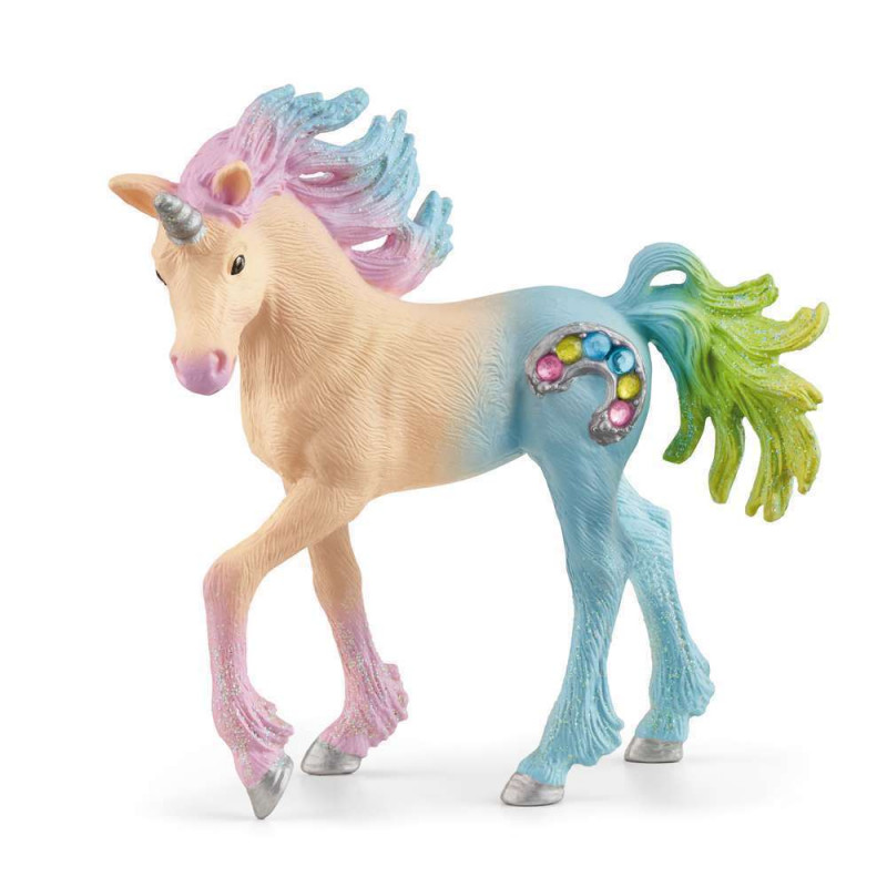 Figurine de licorne bonbon poulain pour enfant en