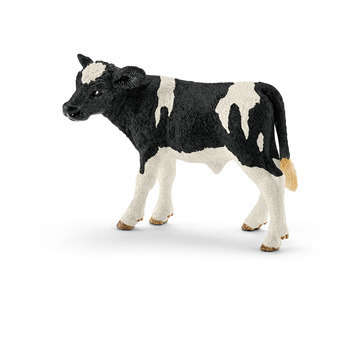 Figurine veau holstein en plastique injecté  7,5x