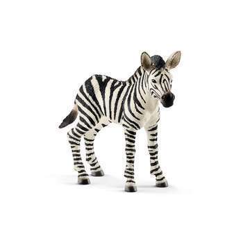 Figurine zébreau en plastique blanc et noir - 7,6x