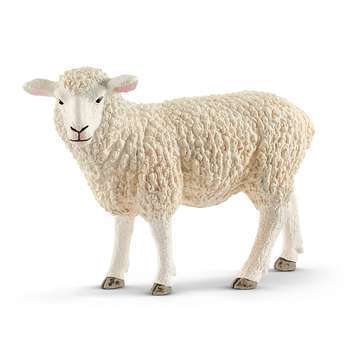 Mouton : plastique, beige, L.8x3xh.7cm