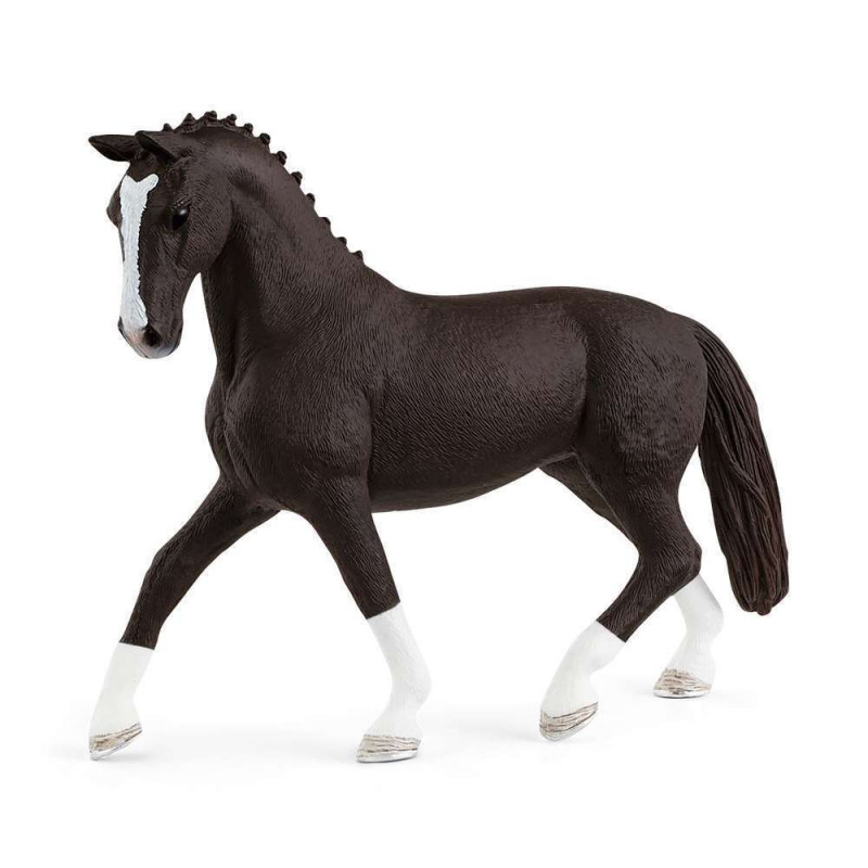 Figurine de jument hanovrienne morelle pour enfant