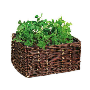 Bac Carré Potager : osier L90 xl90 x H40cm