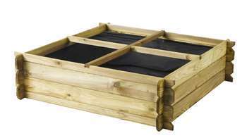 Carré potager, en bois - L. 100 x l. 100 cm