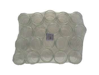 20 Pots verre cylindrique 250 g (228 ml) TO 63