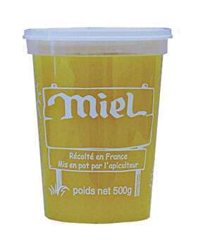 10 Pots plastique pour miel 250g