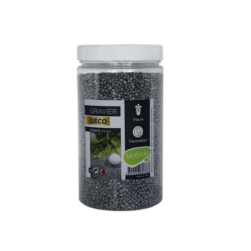 Gravier argent 2/3 mm - Pot 1kg