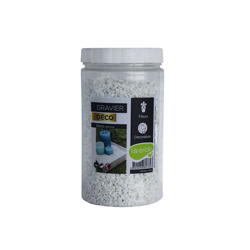 Gravier blanc 2/4 mm - Pot 1kg