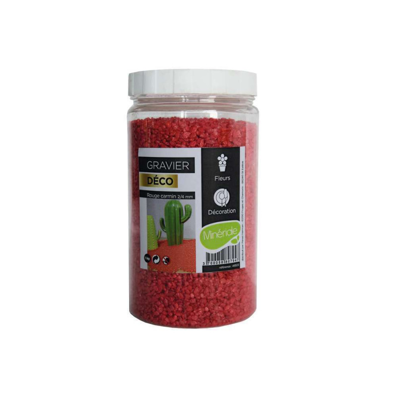 Gravier rouge carmin 2/4 mm - Pot 1kg