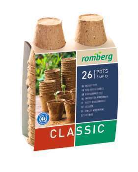 26 godets biodégradables ronds de 6cm