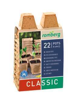 22 godets biodégradables carrés de 6cm