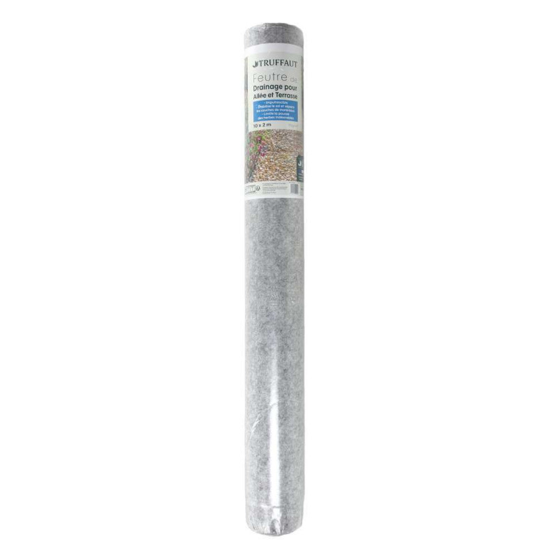 Feutre 95g/m2 Géotextile allées 2x10m rouleau