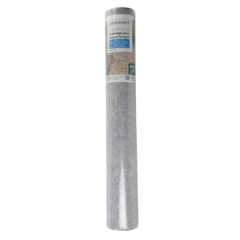 Feutre 95g/m2 Géotextile allées 1x25m rouleau