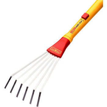 Balai à gazon 6 dents acier sans manche