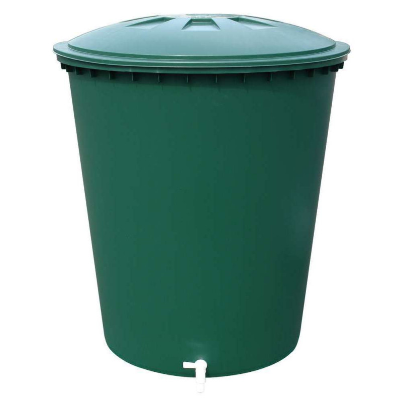 Cuve cylindrique avec couvercle et robinet, colori