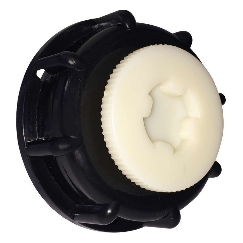 Adaptateur plastique de cuve avec bouchon - 1000L,