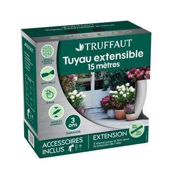 Tuyau d'arrosage extensible : 15m