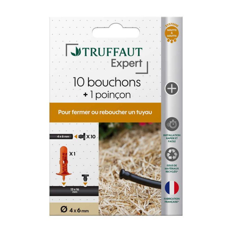 10 bouchons  pour tuyau goutte à goutte