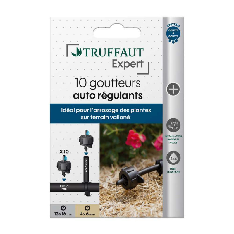 10 goutteurs à débit constant 4 l/h pour arrosage