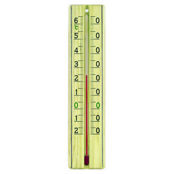 Thermomètre : en hêtre, H.22 cm