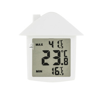 Thermomètre fenêtre:électronique blanc 9,5cm