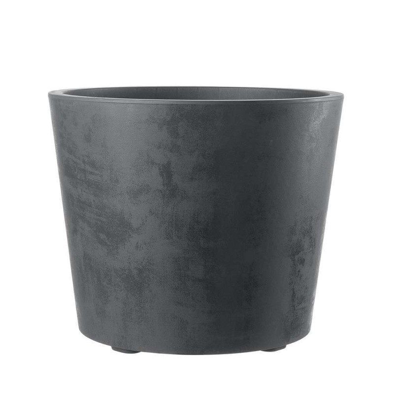 Pot Vaso Millenium rond en plastique anthracite -