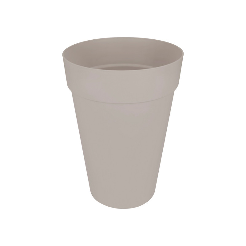 Pot Loft Urban rond haut gris chaud - D. 35cm