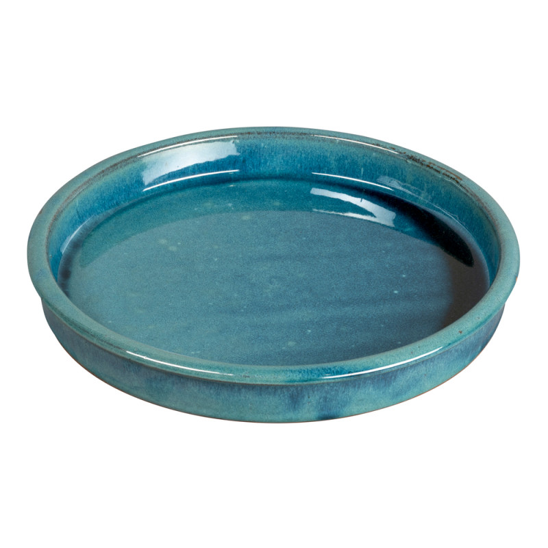 Soucoupe Shanghai ronde bleu - D. 30cm
