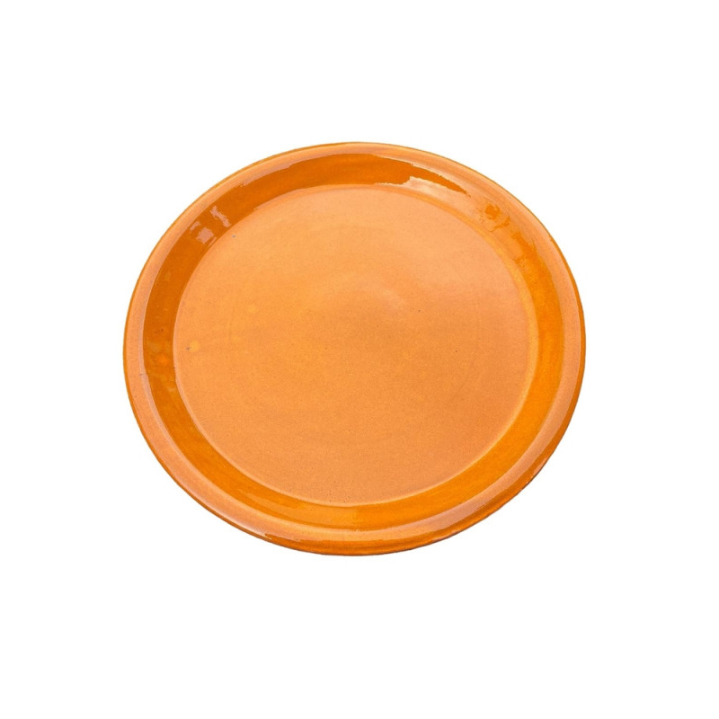 Soucoupe en terre cuite émaillée, coloris savane -