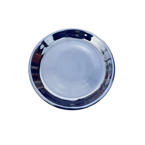 Soucoupe en terre cuite émaillée, coloris nuit éto