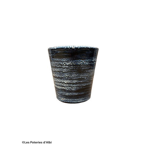Pot Odyssée, terre cuite émaillée, coloris nuit ét