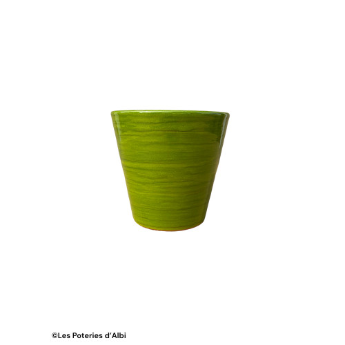 Pot Odyssée en terre cuite émaillée, coloris forêt