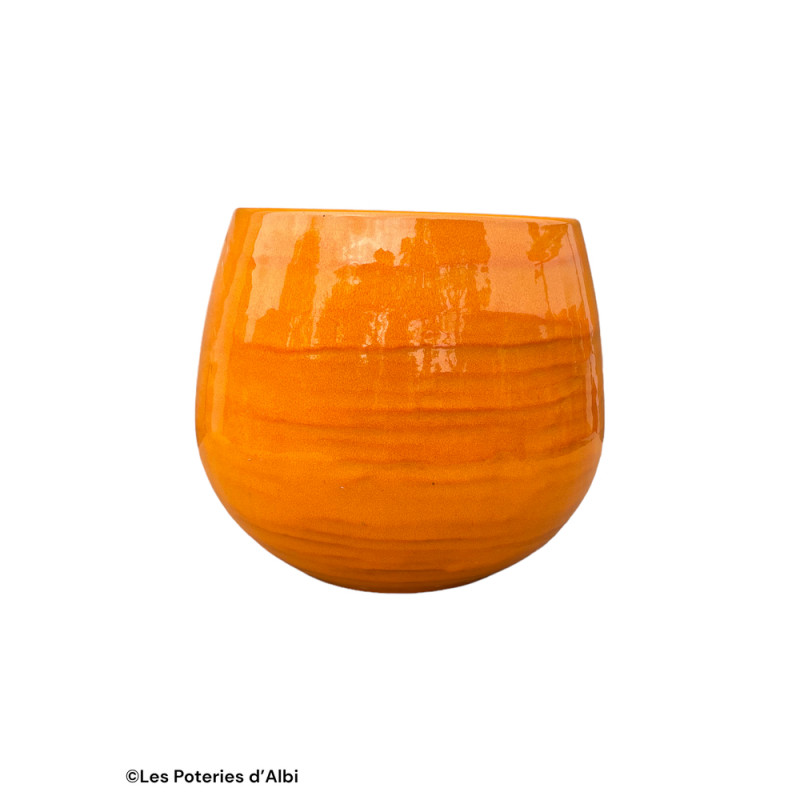 Pot Cancale en terre cuite émaillée, coloris savan