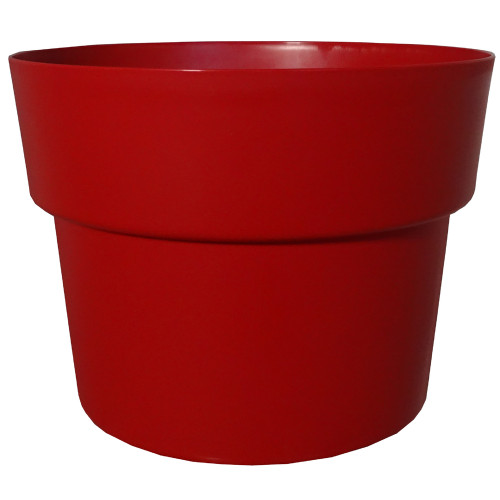 Pot rond CocoriPot, coloris rubis - D. 23xH. 17cm