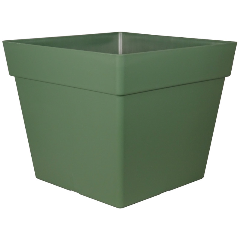 Pot carré Enzo 40, coloris Mélèze - L. 39xl. 39xH.
