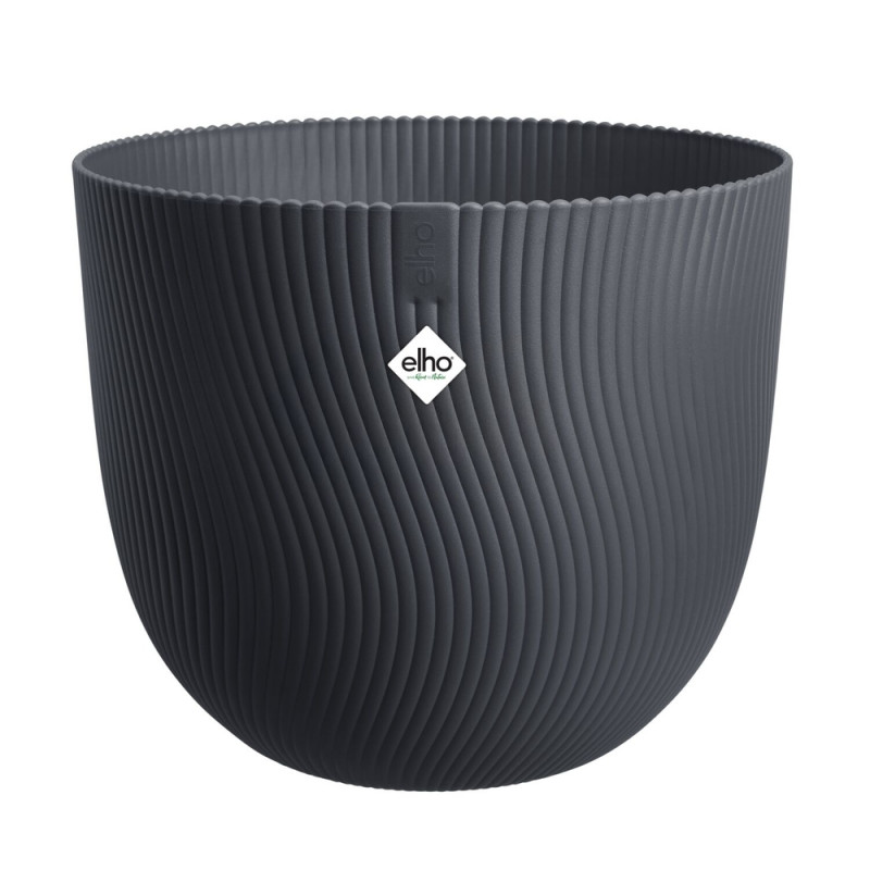 Pot Sereh rond, coloris anthracite - D. 25cm