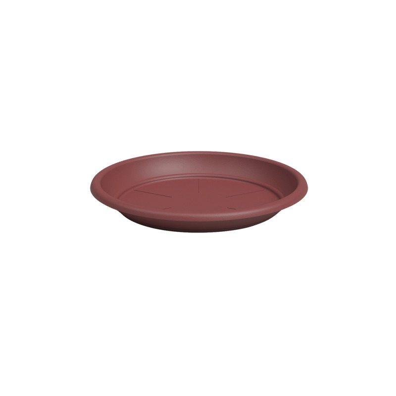Soucoupe ronde, coloris rouge foncé - D. 18cm