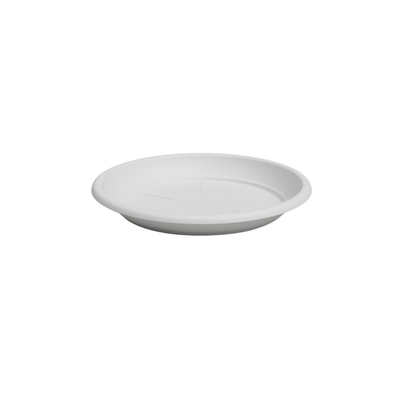 Soucoupe ronde, coloris blanc - D. 26cm