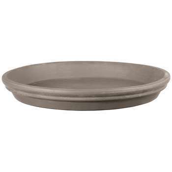 Soucoupe ronde en terre cuite, coloris chocolat Ø