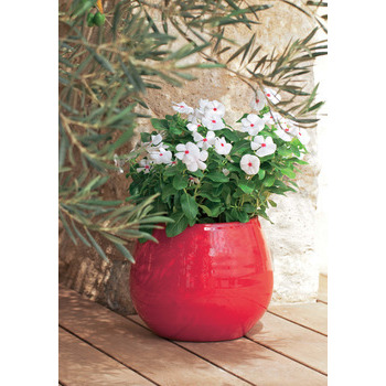 Pot droit : coquelicot d.38 h.30cm