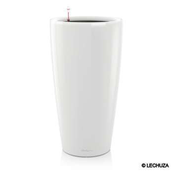 Pot Rondo, coloris blanc D. 40xH. 75cm