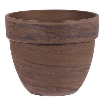 Pot rond Levante en terre cuite, basalt Ø 26 x H.